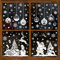YEJAHY 9 Stück Fensterbilder Weihnachten Selbstklebend, Wiederverwendbar Fenstersticker Weihnachten, PVC Christmas Window Stickers für Weihnachten Dekoration Fenster Türen (A)