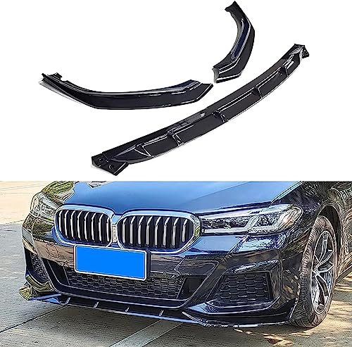 Auto Frontlippe Frontspoiler für BM-W 5er 2021+ G30 G31 G38 M Sport,Front Stoßfängerlippe Unterem Splitterblatt-Körperkit,Diffusor Körper Kinnschutz Styling Antikollisions Zubehör