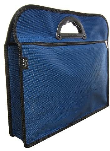Housoutil Dokumententasche Oxford Tragetasche Mit Reißverschluss 40x34x8cm Tragbar Und Langlebig Dunkelblau Organizer Für A4-dokumente Und Notizbücher