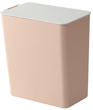 AOKWAWALIY Abfallbehälter für den Schreibtisch Auto-Mülleimer Mülleimer für Auto tisch mit Deckel Mini- Mini-Mülltonne Esstisch Container Vorratsbehälter Rosa