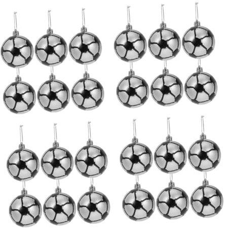 Zerodeko 4 Sets Fußball-weihnachtskugeln Weihnachtsschmuck Weihnachtskugel Festliches Hängen Für Baum Weihnachten Heimdekoration 6 Stück X 4