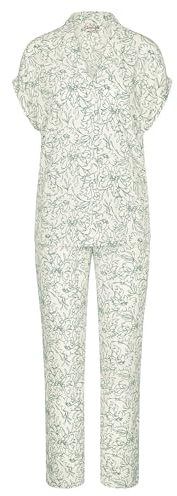 Triumph Boyfriend Fit PW X, Pyjama-Set Damen, Mehrfarbig (Green - Light Combination), 40