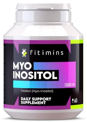 Myo-Inositol 1000mg | PCOS Supplement, Vitamin B8 | 60 Vegan Capsules | 1-Month Supply | Supports Reproductive Health, Fertility & Hormone Balance for Women | Fitimins