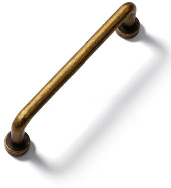 SORWDUERM 5 Stück Antike Messing Schrank Pull 96mm lochabstand Vintage Küche Schrank Griffe Möbel Hardware Küchenschrank Möbelgriffe Kleiderschrank Zieht Griffe