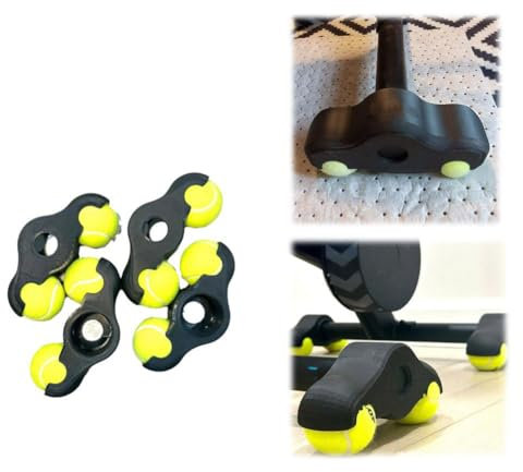 4 Pack Indoor Cycling Snap Rocker Feet Adapters with 8 Pack Tennis Stability Accessories, Portable Rocker Plate Bike Trainer, Smart Bike Resistance Trainer Workout Cycling Equipment(B)