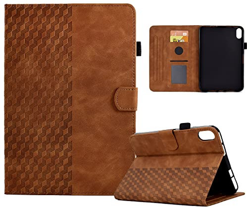 Funda Compatible con Lenovo Tab P11, P11 Plus, Funda Retro Carcasa Cuero con [Auto-Sueño/Estela] para Lenovo Tab P11 TB-J606F/ P11 Plus TB-J616F 11, Marrón