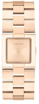 Calvin Klein Orologio Con Movimento Al Quarzo A Due Lancette da Donna Collezione CK MERIDIAN con Cinturino in Acciaio Inossidabile di Color Oro Rosa - 25100090, Rose Gold