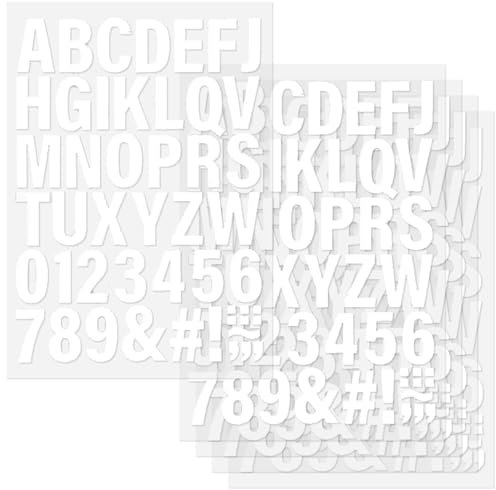 5 Sheets 215 Pieces Iron on Letters and Numbers - Heat Transfer Vinyl for Custom DIY Shirts, Mugs, Bags, and More
