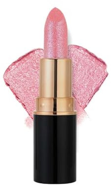 Glitzer-Lippenstift, Diamond Glitter Lipstick, Diamond Funkelnder Matt Lippenstift, Wasserdichter Lang Anhaltender Lipgloss, Hoher Glanz Schimmernder Finish (02#, 1)