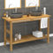 Woonisher Tocador de baño con lavabos Piedra de río Madera Maciza de Teca Armario Muebles Armario de Sala