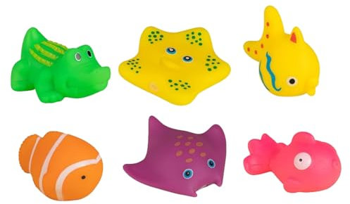 Juguete de piscina para gatos – 6 piezas divertido juguete para gatos | Juguetes de agua de peces | Juguetes para gatos adecuados para juegos acuáticos, entretenimiento de verano, entrenamiento