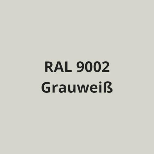 Viton Buntlack 3 Kg Mattweiss - Seidenmatt - Wetterfest für Außen und Innen - 3in1 Grundierung & Lack - HAE 30 - Farbe auf Wasserbasis für Holz, Metall & Stein - Grauweiss RAL 9002