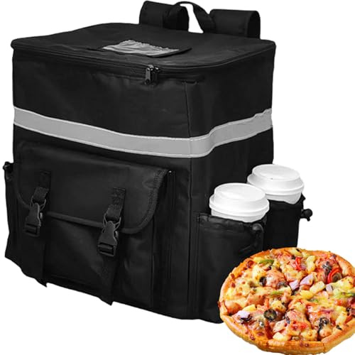 Sac à Dos de Livraison – Sac de Nourriture à Pizza, Sac d'opérateur pour | aliments chauds | Support de boîte à repas isotherme avec poches