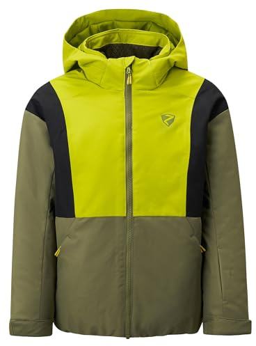 Ziener Jungen Abbe-z Ski-Jacke Winterjacke | Warm, Atmungsaktiv, Wasserdicht, Electric Grass, 176 EU