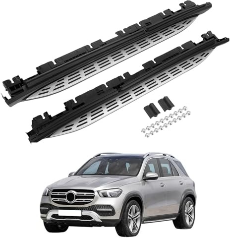 ISINEVER Trittbretter Seitenbrett Set Kompatibel mit Mercedes Benz GLE W167 V167 2019-2024, Belastbar bis 360KG, Seitenschweller mit Halterung, Aluminium Schweller, rutschfest, robust, Links & Rechts