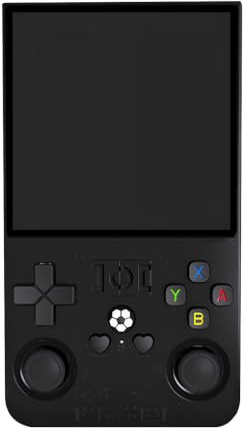 Snnowdate Console De Jeux Portable Rétro R36MAX 128Go (Noir) | Écran IPS 4 pouces, Linux open source, stockage 128Go, console rétro portable pour voyage et loisirs