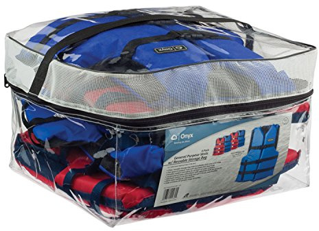 Onyx General Purpose Life Vest, Adult Universal (4-Pack),Red - Blue,30-52-Inch Chest, persons over 90-Pounds., universal