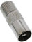 InLine Adaptateur coaxial 69915D, fiche IEC (antenne) vers prise F, compatible avec Modem, Télévision, Lecteur DVD, Antenne satellite, Routeur, Cable/Satellite box