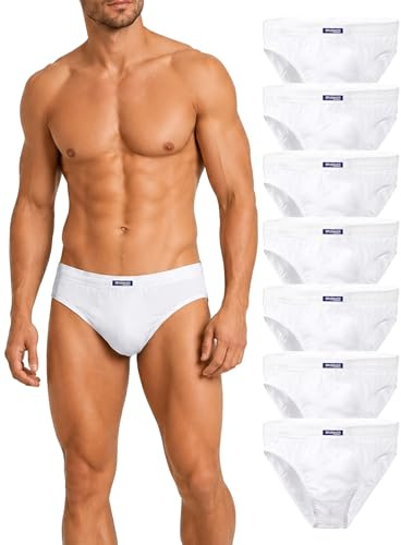 BRUBAKER 7er Pack Herren Slips 100% Baumwolle