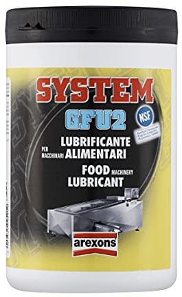 Arexons System GFU2 Lubrificante per Macchinari Alimentari 1000 ml, Grasso alimentare, Gel lubrificante adatto a macchinari ad uso alimentare, Alto potere lubrificante, Inodore.