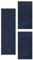 HomebyHome Bettumrandung Schlafzimmer 3 teilig Teppich Marineblau - Waschbarer Bettumrandung Teppich Läufer Set Extra Flauschig Bettvorleger Schlafzimmer Bettset: