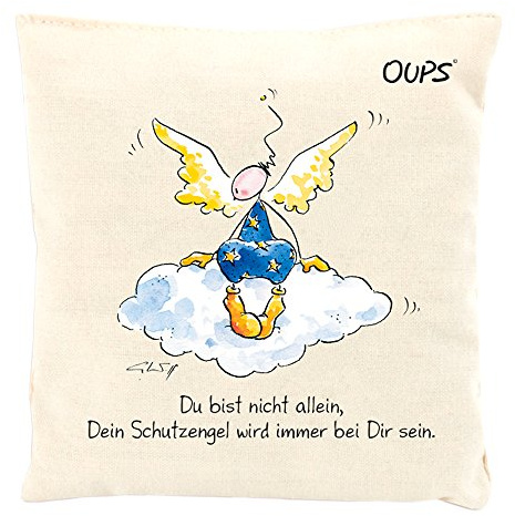 Kräuter Duftkissen Duftkuschler mit Einer liebenswerten Botschaft von Oups: Du bist Nicht allein, Dein Schutzengel..., 11x11 cm