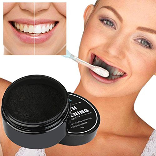 Internet Blanchiment des Dents Poudre Naturelle Charbon de Bois de Bambou Activé Dentifrice