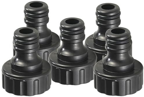 Royal Gardineer Schlauchkupplung: 5er-Set 3/4-Wasserhahn-Adapter für Gartenschläuche mit Klickanschluss (Gartenschlauchanschluss Wasserhahn, Schlauch Kupplungen, Gartenschlauch)