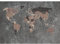 Runa Art Fototapete Weltkarte 352 x 250 cm Vlies Tapeten XXL Moderne Wandtapete Wohnzimmer Schlafzimmer Grau 9128011b