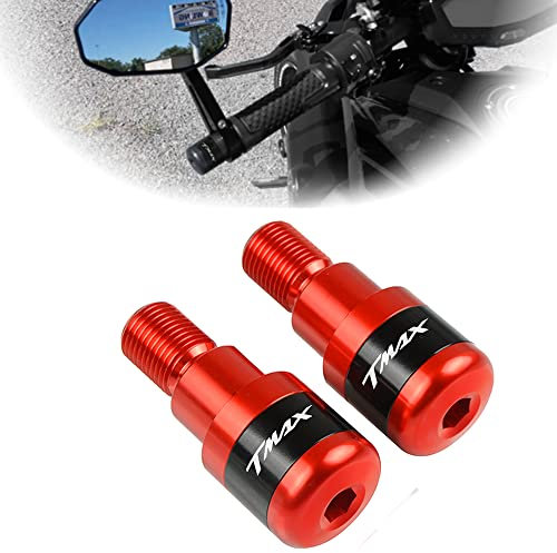 TMAX 500 530 560 Bilanceri Manubrio Contrappesi - 2Pcs Moto Manopole Manubrio Terminale CNC Alluminio per T-max500 Tmax530 Tmax 560 2000-2022 - Rosso