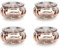 Teelichtgläser 6x3cm Kerzenhalter Windlicht Kerzenglas 4er Set Hochzeit/partydeco.pl Vintage Teelichhalter aus Glas in schick-rustikaler Optik 4 Stück (roségold, 3 cm)