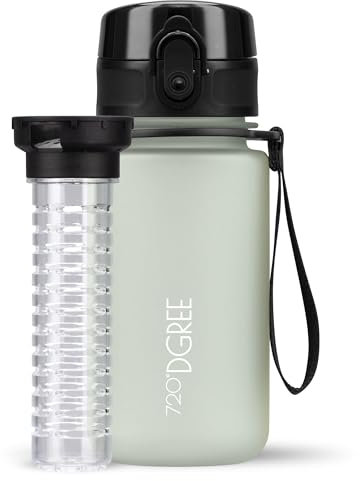 720°DGREE Kids Water Bottle “uberBottle“ - 350 ml softTouch +Fruit-Infuser - BPA-Free Tritan, Leakproof, Reusable Drinking Bottle - Waterbottle for Children, Kindergarten, School, Sports, Running