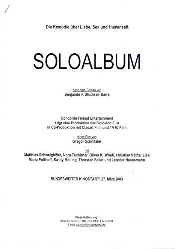Soloalbum - Matthias Schweighöfer - Nora Tschirner - Madonna - Presseheft
