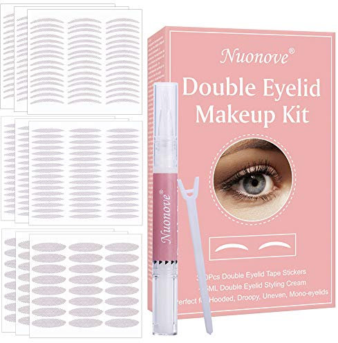 Schlupflider Stripes, Double Eyelid Tape, Schlupflider Creme, Doppelte Augenlid Stripes, Doppelte Augenlid Creme, Wasserdicht und Unsichtbar, 360Pcs Tape Aufkleber + 5ML Double Eyelid Styling Cream