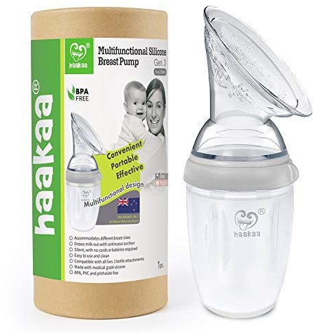 Haakaa Gen.3 Multifuctional Silicone Breast Pump (8oz/250ml)-Grey
