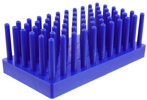 iplusmile 66 Escurridor Soporte De Tubo Líquido De Muestra Secador De Tubos De Ensayo Soporte De Tubo De Prueba De Laboratorio Prueba Científica Plástico Placa De Vidrio Columna