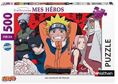 Nathan 87280 – The Adventures of Naruto – Adults and Children 12 Jigsaw Puzzle – Perfect Fitting – My Heroes Collection – 500 Piece