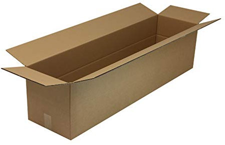 Verpackungsheld Wellpapp-Faltkarton 2-wellig 1200x300x300 mm, Qual. 2.30BC, FEFCO 0201, braun, 10 Stück – Robuste Versandkartons für sicheren Transport
