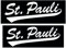 ST. PAULI 5 x Aufnäher + 5 x Aufkleber Pack