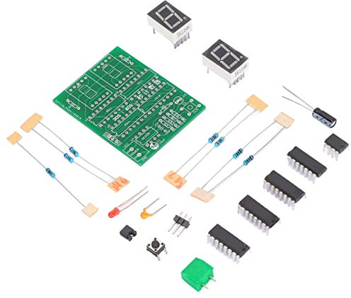 Kit de Módulo Contador de 30‑60 S, Teclas Táctiles Digitales Cronómetro Simple Práctica de Soldadura Electrónica Pantalla LED DIY para Estudiantes para Soldar