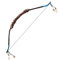 PARTY DISCOUNT Indianerbogen mit Fell und Federn, 80 cm