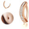 ZS 14G Clicker Piercing Bauchnabel für Frauen, Diamanten Bauchnabelpiercing Silber 925 Reverse Curved Nabel Barbell Schmuck Körperschmuck (Diamanten:8mm)