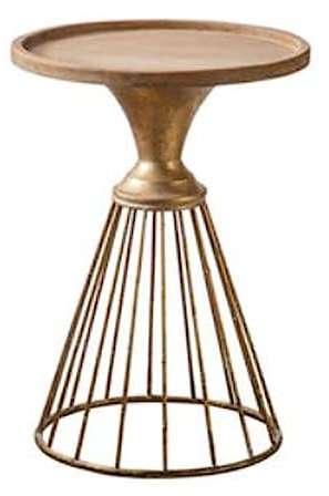 Kaffee-Endtisch Runder Beistelltisch, Couchtisch, Sofa-Beistelltisch mit Holztischplatte und Metallrahmen, Ecktisch, Nachttisch, einfache Montage for Wohnzimmer, Schlafzimmer, Büro, Eingangsbereich, r