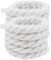 Rope Laces 1 Pair 10mm Round Weaving 63inch DIY Thick Solid Color Shoelaces Polyester Cotton Tear Resistant Unfading Shoe Lace, White