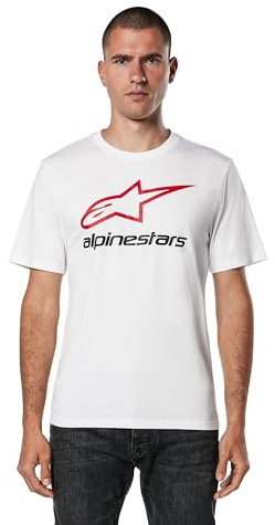 Alpinestars Herren T-Shirt Always 2.0 Csf Tee Kurzarmshirt für Männer mit Rundhalsausschnitt Weiß/Rot/Schwarz XL