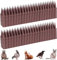 Pinchos Antipalomas 5.7 Metros, Pinchos Anti Gatos, Auyentador de Gatos Plástico, Ahuyentador Palomas, Ahuyentador Gatos para Balcon Terraza Ventana Cercas - 20 Pcs Marrón