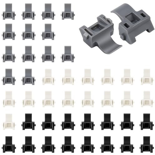 TEIORD 45pcs Door Hinge shims Cabinet Restrictor Clips, 86° Angle Restriction Clips, Compatible with Blum 38C315B3, Nylon, Unfinished, Modern, Contemporary, 3 Colours