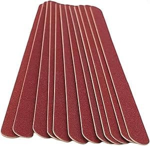 GOOD STUFF Lime per Unghie Professionali in Legno e Carta Abrasiva - Confezione da 10 pezzi di lime per manicure da 17x1,5cm. Ideali per Tutti i Tipi di Unghie. Doppia Faccia Abrasiva.