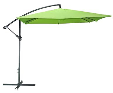 Meublorama Parasol déporté carré vert pomme 250x250cm