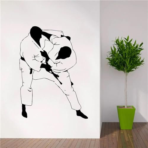 YOZYOOOZ Judo Wandtattoo Moderne Kunst Wanddekoration Kinderzimmer Wohnzimmer Home Decoration Aufkleber Wandbild 43cm X 57cm